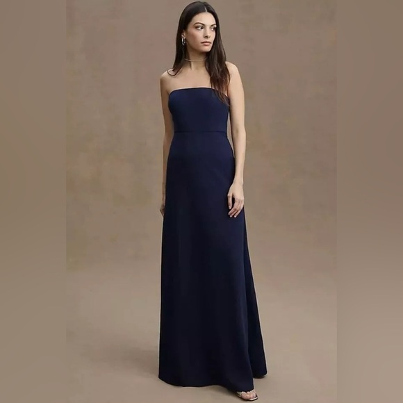 BHLDN Navy Blue Tess Strapless Mermaid Bodycon Gown 0US 4UK Anthropologie NWOT! - Picture 1 of 7